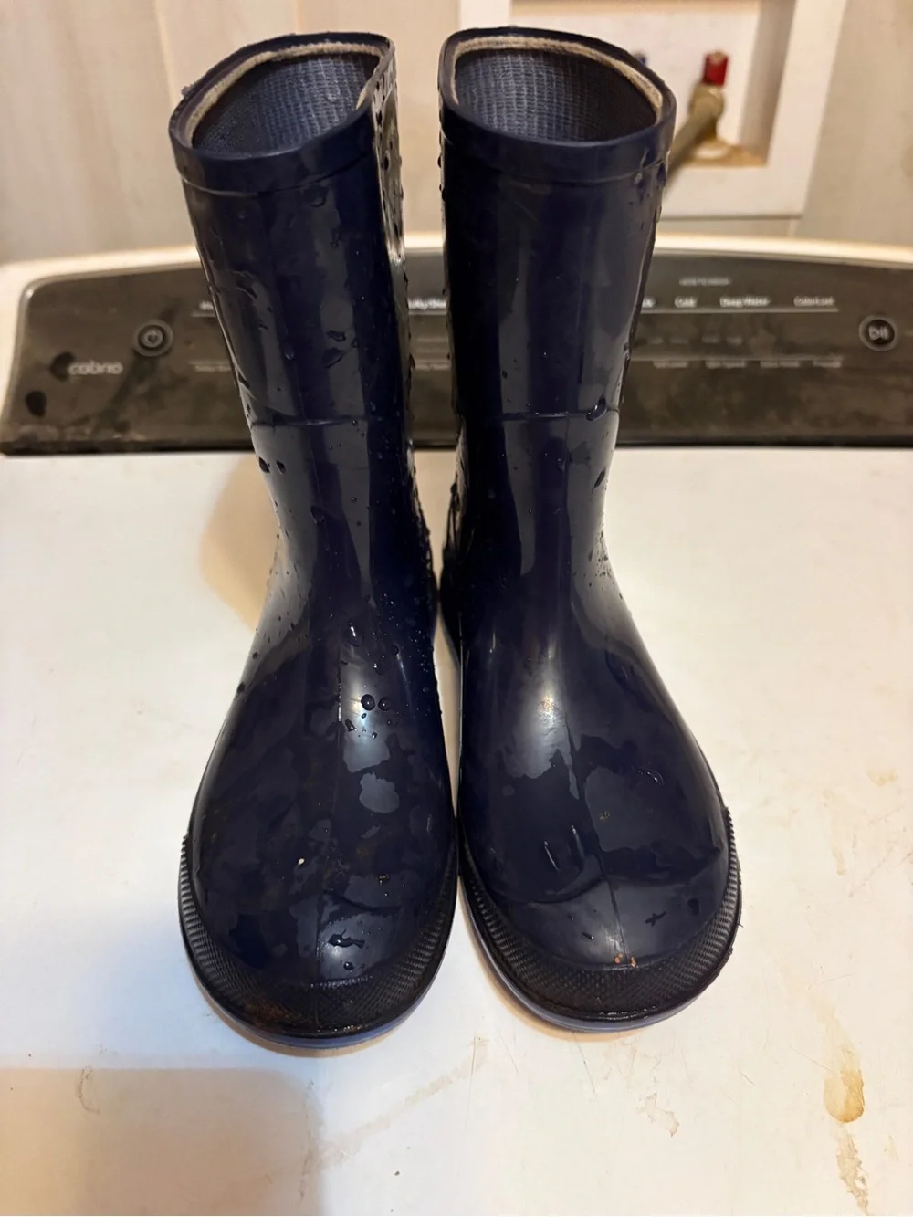 Kids Navy Blue Rain Boots